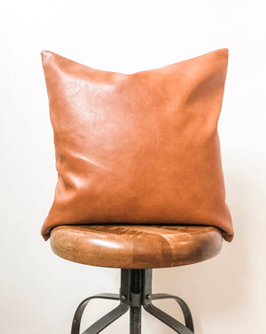 Faux Leather Pillow Covers | 20" square