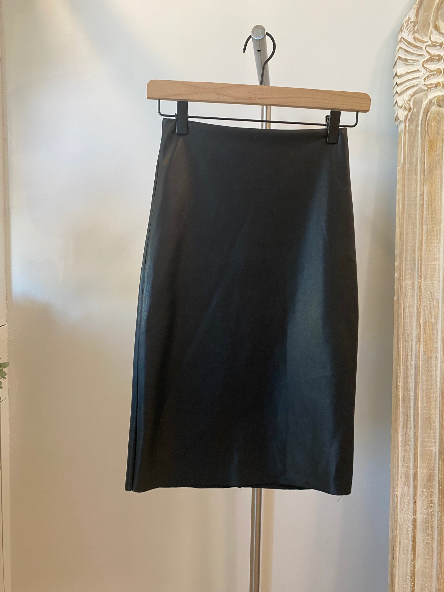 Anastasia Leather Skirt - Onyx